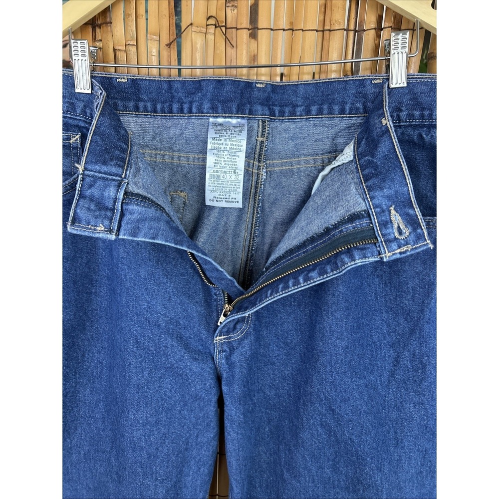 CARHARTT Men's 40X32 Jeans Relaxed Fit‎ Straight Leg Blue FRB100 FRC Utility - Picture 8 of 10